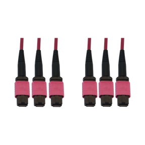 Tripp Lite 40/100/400G Multimode 50/125 OM4 Fiber Optic Cable (3x8F MTP/MPO-PC F/F), LSZH, Magenta, 23m (75.5 ft.) — Being Shipped