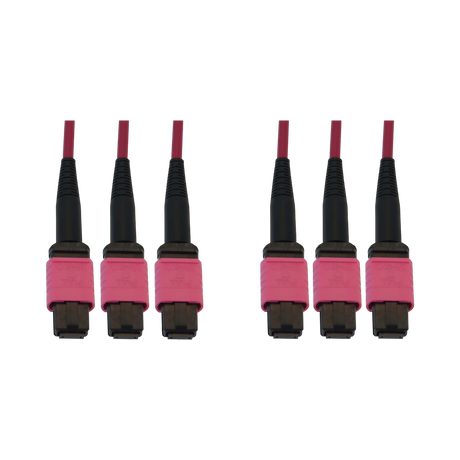 Tripp Lite 40/100/400G Multimode 50/125 OM4 Fiber Optic Cable (3x8F MTP/MPO-PC F/F), LSZH, Magenta, 23m (75.5 ft.) — Being Shipped