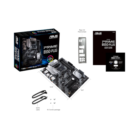 ASUS PRIME B550-Plus (Socket AM4) AMD B550 ATX DDR4 Motherboard — Being Shipped