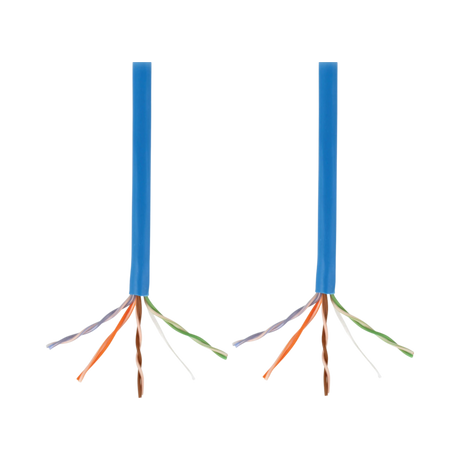 Tripp Lite Cat5e 350 MHz Solid Core Plenum-Rated (UTP) PVC Bulk Ethernet Cable, Blue, 1000 ft. (304.8 m) — Being Shipped