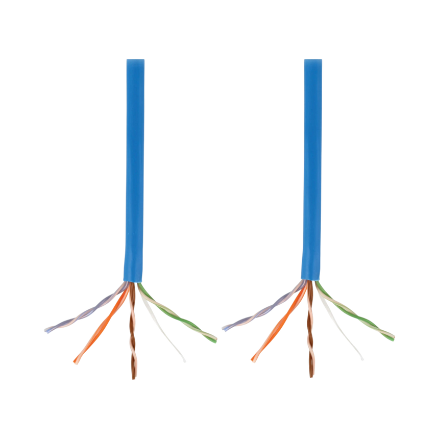 Tripp Lite Cat5e 350 MHz Solid Core Plenum-Rated (UTP) PVC Bulk Ethernet Cable, Blue, 1000 ft. (304.8 m) — Being Shipped