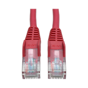 Tripp Lite Cat5e 350 MHz Snagless Molded (UTP) Ethernet Cable (RJ45 M/M), PoE, Red, 5 ft. (1.52 m) — Being Shipped