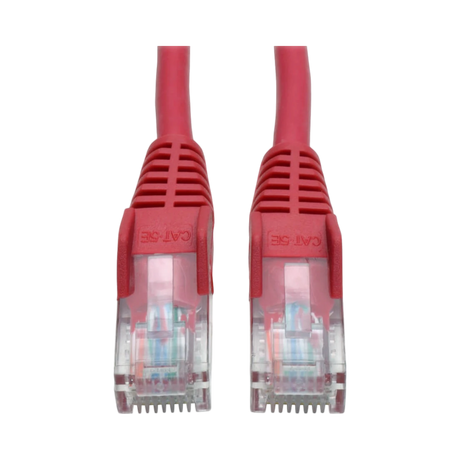 Tripp Lite Cat5e 350 MHz Snagless Molded (UTP) Ethernet Cable (RJ45 M/M), PoE, Red, 5 ft. (1.52 m) — Being Shipped