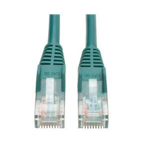 Tripp Lite Cat5e 350 MHz Snagless Molded (UTP) Ethernet Cable (RJ45 M/M), PoE, Green, 15ft. (4.57 m) — Being Shipped