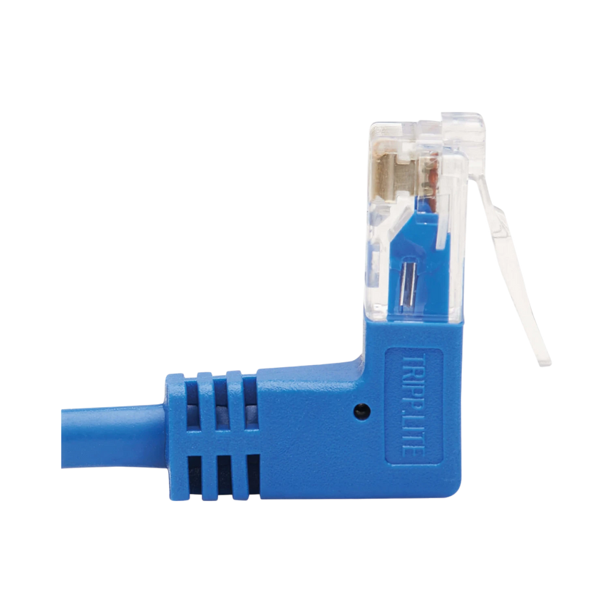 Tripp Lite Up/Down-Angle Cat6 Gigabit Molded Slim UTP Ethernet Cable (RJ45 Up-Angle M to RJ45 Down-Angle M), Blue, 1 ft. (0.31 m) — Being Shipped