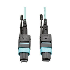 Tripp Lite 40G MTP/MPO Multimode OM3 Plenum-Rated Fiber Optic Cable (M/F), 12 Fiber, 40GBASE-SR4, Aqua, 10m — Being Shipped