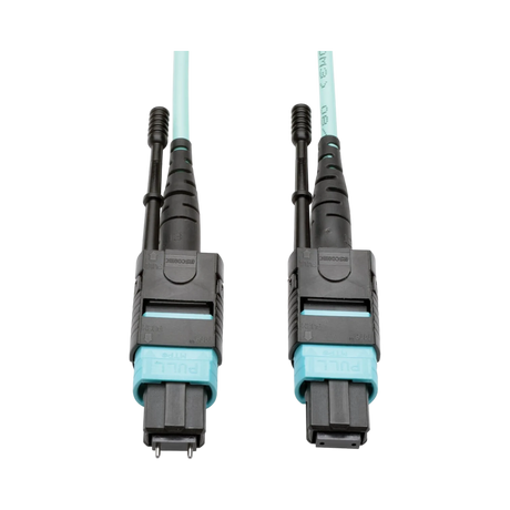 Tripp Lite 40G MTP/MPO Multimode OM3 Plenum-Rated Fiber Optic Cable (M/F), 12 Fiber, 40GBASE-SR4, Aqua, 10m — Being Shipped