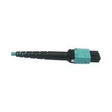 Tripp Lite 400G Multimode 50/125 OM4 Plenum-Rated Fiber Optic Cable, 24F MTP/MPO-PC (F/F), Aqua, 3 m — Being Shipped