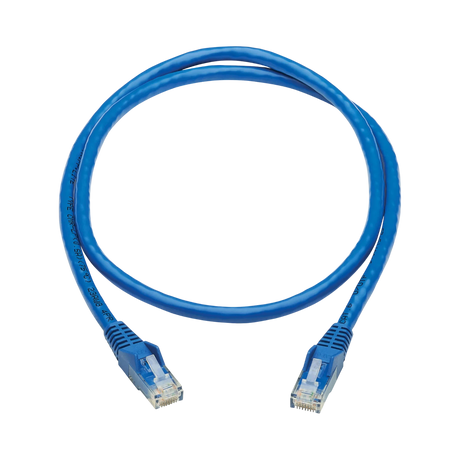 Tripp Lite Cat6 Gigabit Snagless Molded UTP Ethernet Cable (RJ45 M/M), PoE, CMR-LP, Blue, 3 ft. (0.91 m), TAA — Being Shipped