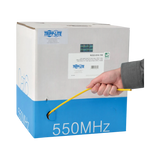Tripp Lite Cat6 Gigabit Solid Core UTP PVC Bulk Ethernet Cable, Yellow, 1000 ft. (304.8 m), TAA — Being Shipped