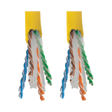 Tripp Lite Cat6 Gigabit Solid Core UTP PVC Bulk Ethernet Cable, Yellow, 1000 ft. (304.8 m), TAA — Being Shipped