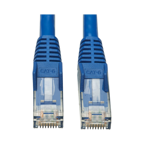 Tripp Lite Cat6 Gigabit Snagless Molded UTP Ethernet Cable (RJ45 M/M), PoE, CMR-LP, Blue, 30 ft. (9.14 m), TAA — Being Shipped
