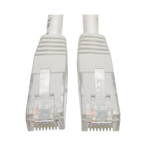 Tripp Lite Cat6 Gigabit Molded (UTP) Ethernet Cable (RJ45 M/M), PoE, White, 25 ft. (7.62 m) — Being Shipped