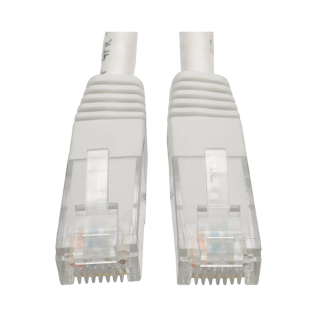 Tripp Lite Cat6 Gigabit Molded (UTP) Ethernet Cable (RJ45 M/M), PoE, White, 25 ft. (7.62 m) — Being Shipped