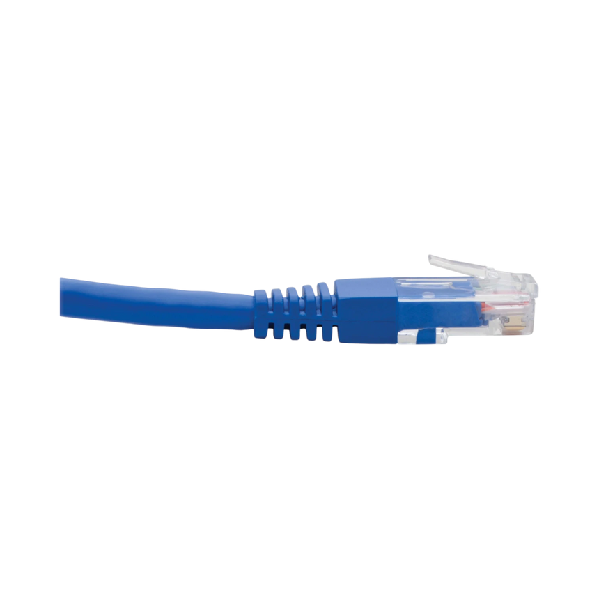 Tripp Lite Down-Angle Cat6 Gigabit Molded UTP Ethernet Cable (RJ45 Right-Angle Down M to RJ45 M), Blue, 1 ft. (0.31 m) — Being Shipped
