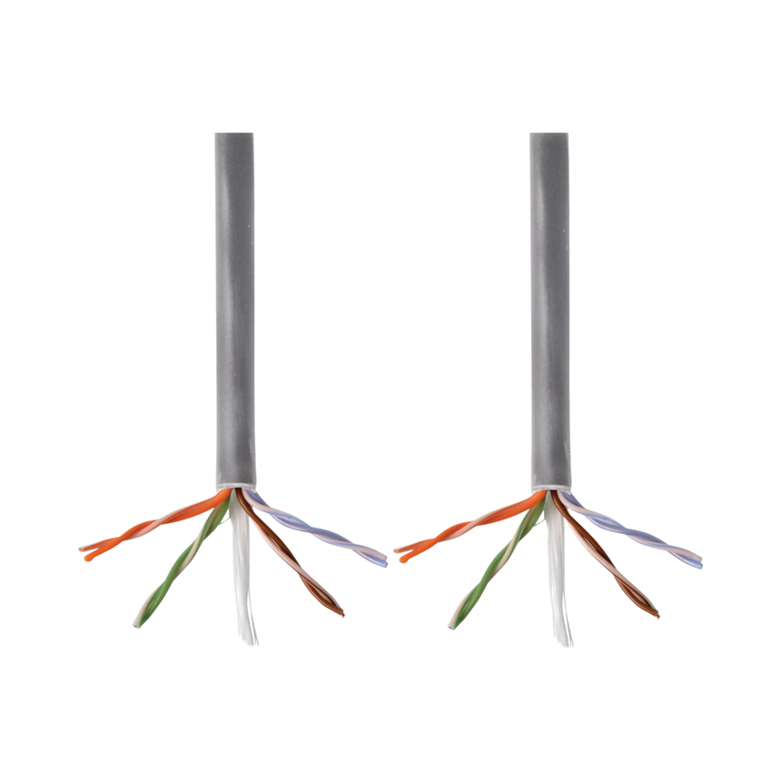 Tripp Lite Cat5e 350 MHz Solid Core Plenum-Rated (UTP) PVC Bulk Ethernet Cable, Gray, 1000 ft. (304.8 m) — Being Shipped
