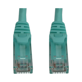 Tripp Lite Cat6a 10G Snagless Molded UTP Ethernet Cable (RJ45 M/M), PoE, Aqua, 15 ft. (4.6 m) — Being Shipped
