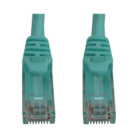 Tripp Lite Cat6a 10G Snagless Molded UTP Ethernet Cable (RJ45 M/M), PoE, Aqua, 15 ft. (4.6 m) — Being Shipped