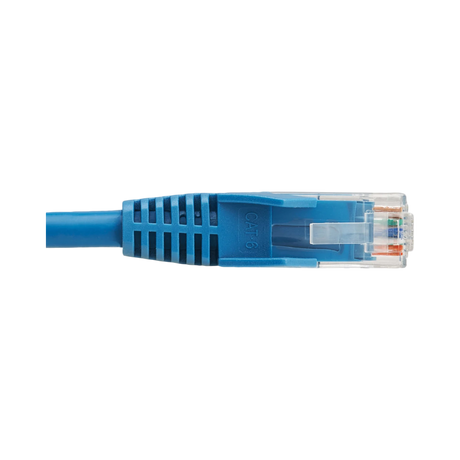 Tripp Lite Cat6 Gigabit Snagless Molded UTP Ethernet Cable (RJ45 M/M), PoE, LSZH, Blue, 0.5 m (1.6 ft.) — Being Shipped