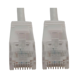 Tripp Lite Cat6a 10G Snagless Molded Slim UTP Ethernet Cable (RJ45 M/M), PoE, White, 6 in. (15 cm) — Being Shipped