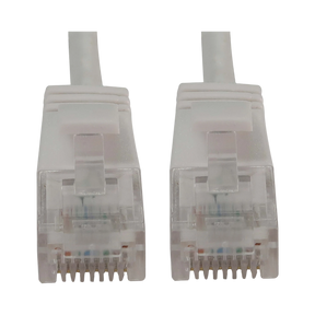 Tripp Lite Cat6a 10G Snagless Molded Slim UTP Ethernet Cable (RJ45 M/M), PoE, White, 6 in. (15 cm) — Being Shipped