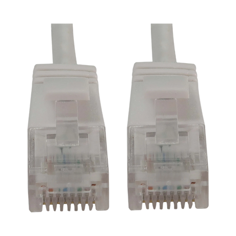 Tripp Lite Cat6a 10G Snagless Molded Slim UTP Ethernet Cable (RJ45 M/M), PoE, White, 6 in. (15 cm) — Being Shipped