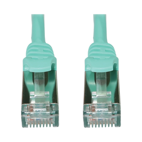 Tripp Lite Cat6a 10G Snagless Shielded Slim STP Ethernet Cable (RJ45 M/M), PoE, Aqua, 5 ft. (1.5 m) — Being Shipped