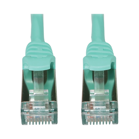 Tripp Lite Cat6a 10G Snagless Shielded Slim STP Ethernet Cable (RJ45 M/M), PoE, Aqua, 5 ft. (1.5 m) — Being Shipped