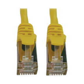 Tripp Lite Cat6a 10G Snagless Shielded Slim STP Ethernet Cable (RJ45 M/M), PoE, Yellow, 25 ft. (7.6 m) — Being Shipped