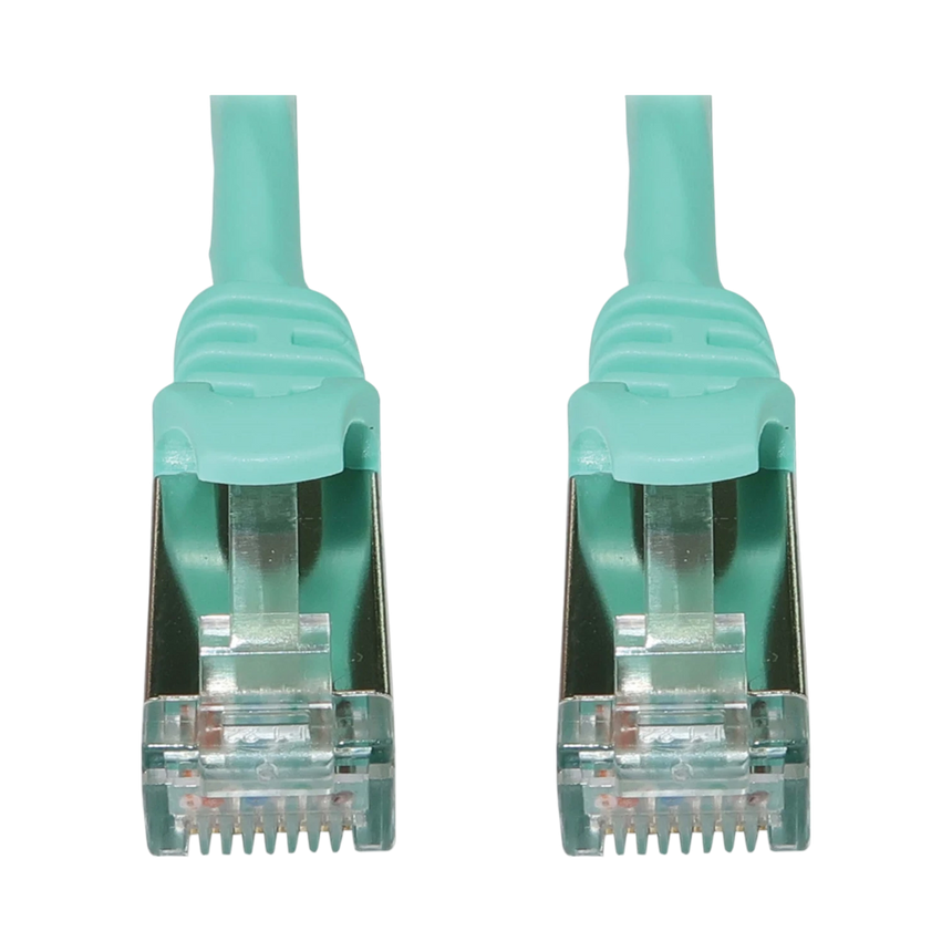 Tripp Lite Cat6a 10G Snagless Shielded Slim STP Ethernet Cable (RJ45 M/M), PoE, Aqua, 10 ft. (3.1 m) — Being Shipped