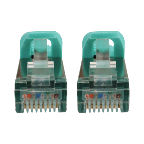 Tripp Lite Cat6a 10G Snagless Shielded Slim STP Ethernet Cable (RJ45 M/M), PoE, Aqua, 10 ft. (3.1 m) — Being Shipped