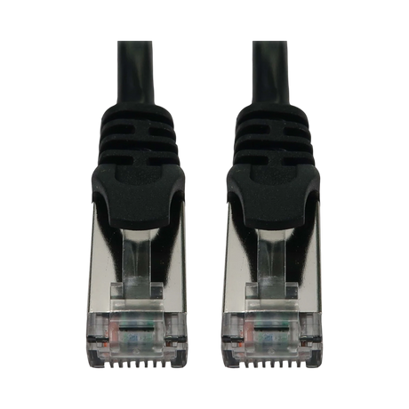Tripp Lite Cat6a 10G Snagless Shielded Slim STP Ethernet Cable (RJ45 M/M), PoE, Black, 25 ft. (7.6 m) — Being Shipped