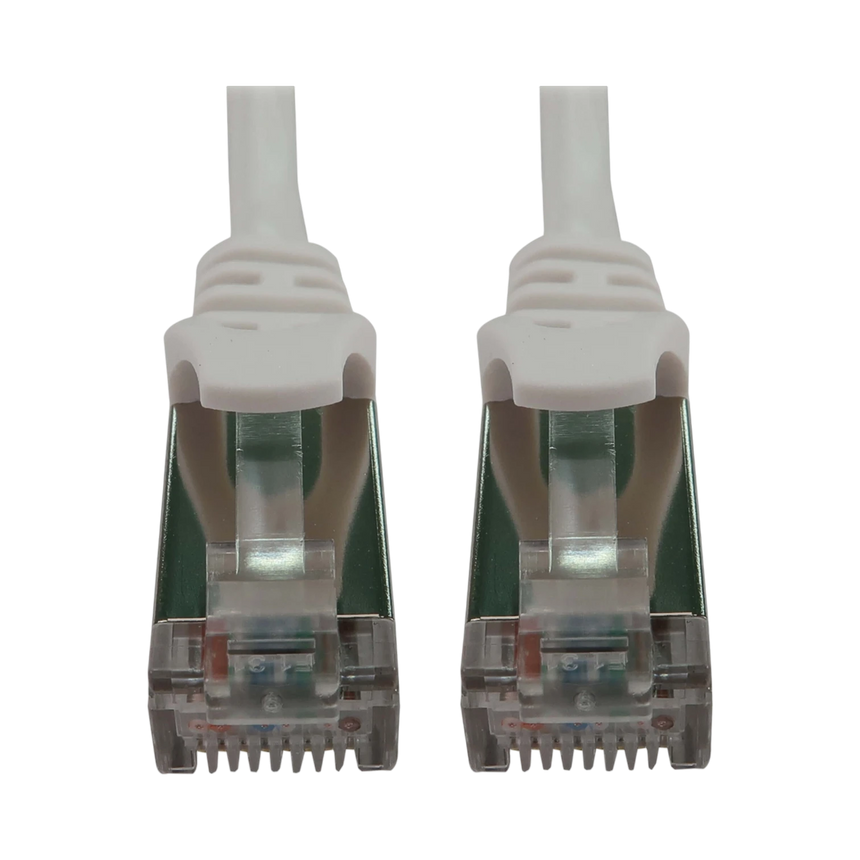 Tripp Lite Cat6a 10G Snagless Shielded Slim STP Ethernet Cable (RJ45 M/M), PoE, White, 15 ft. (4.6 m) — Being Shipped