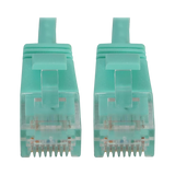 Tripp Lite Cat6a 10G Snagless Molded Slim UTP Ethernet Cable (RJ45 M/M), PoE, Aqua, 25 ft. (7.6 m) — Being Shipped