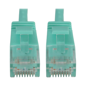 Tripp Lite Cat6a 10G Snagless Molded Slim UTP Ethernet Cable (RJ45 M/M), PoE, Aqua, 25 ft. (7.6 m) — Being Shipped