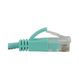 Tripp Lite Cat6a 10G Snagless Molded Slim UTP Ethernet Cable (RJ45 M/M), PoE, Aqua, 25 ft. (7.6 m) — Being Shipped