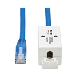 Tripp Lite Cat6a Keystone Jack Cable Assembly, Shielded, PoE+, RJ45 M/F, 18-in. (45.72 cm), Blue, TAA — Being Shipped