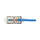 Tripp Lite Cat6a Keystone Jack Cable Assembly, Shielded, PoE+, RJ45 M/F, 18-in. (45.72 cm), Blue, TAA — Being Shipped