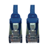 Tripp Lite Cat6a 10G Snagless Shielded Slim STP Ethernet Cable (RJ45 M/M), PoE, Blue, 6 ft. (1.8 m) — Being Shipped