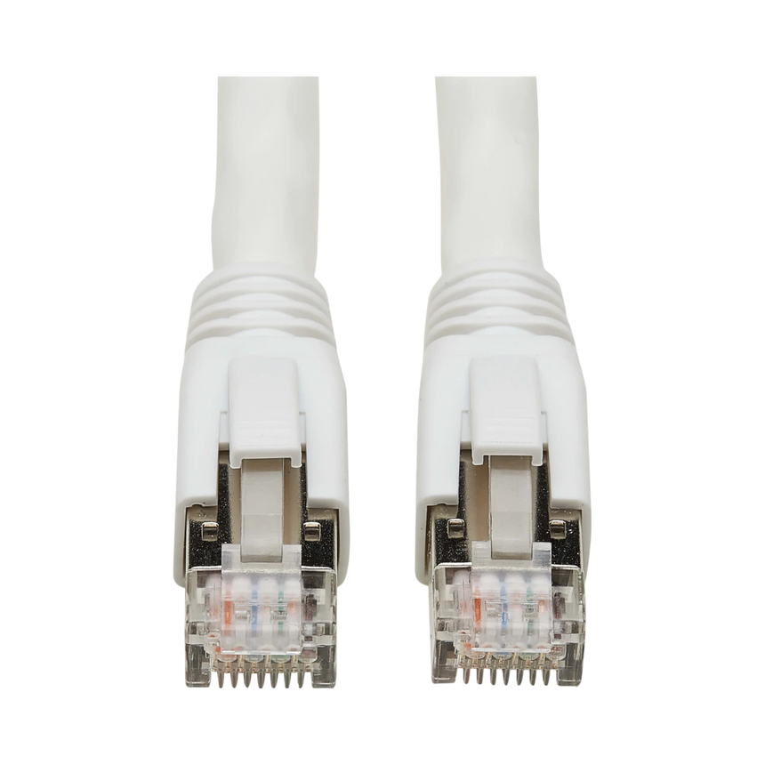Tripp Lite Cat8 40G Snagless SSTP Ethernet Cable (RJ45 M/M), PoE, White, 1 ft. (0.3 m) — Being Shipped