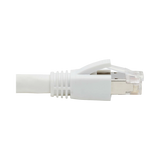 Tripp Lite Cat8 40G Snagless SSTP Ethernet Cable (RJ45 M/M), PoE, White, 7 ft. (2.1 m) — Being Shipped