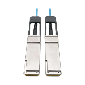 Tripp Lite QSFP+ to QSFP+ Active Optical Cable - 40Gb, AOC, M/M, Aqua, 15 m (49.2 ft.) — Being Shipped