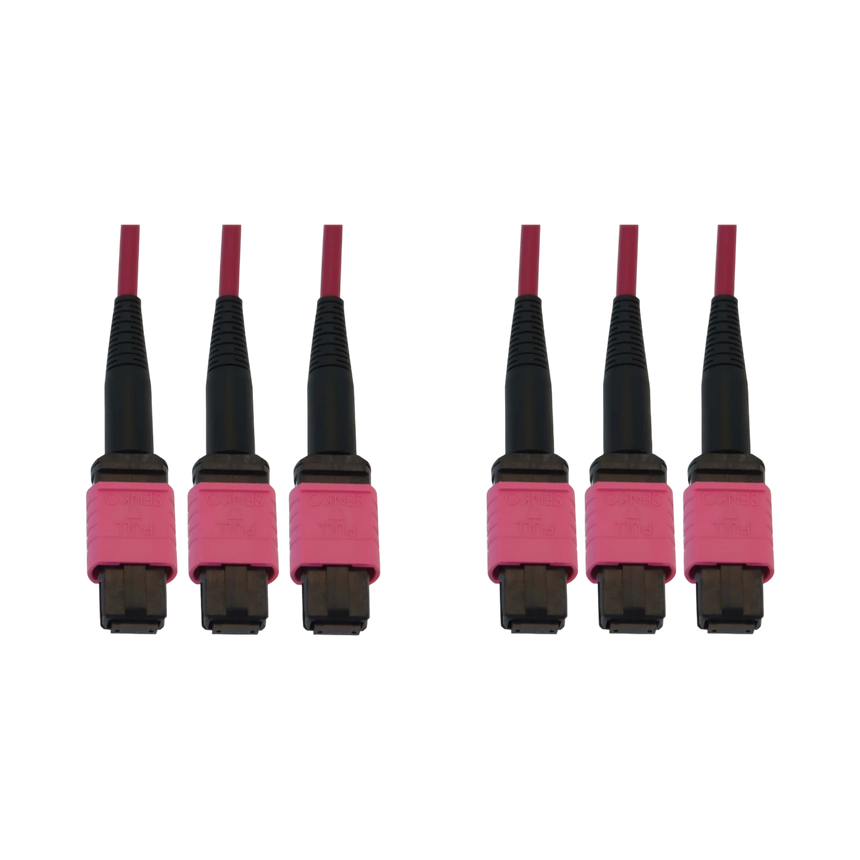 Tripp Lite 40/100/400G Multimode 50/125 OM4 Fiber Optic Cable (3x8F MTP/MPO-PC F/F), LSZH, Magenta, 30 m (98.4 ft.) — Being Shipped
