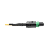 Tripp Lite MTP/MPO (APC) to 4xLC (UPC) Singlemode Breakout Patch Cable, 40/100 GbE, QSFP+ 40GBASE-PLR4, Plenum, Yellow, 1 m (3.3 ft.) — Being Shipped