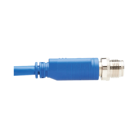 Tripp Lite M12 X-Code Cat6 1G UTP CMR-LP Ethernet Cable (M12 M/RJ45 M), IP68, PoE, Blue, 2 m (6.6 ft.), TAA — Being Shipped