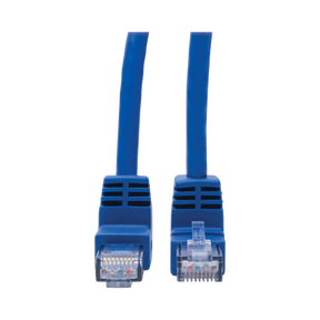 Tripp Lite Up/Down-Angle Cat6 Gigabit Molded UTP Ethernet Cable (RJ45 Up-Angle M to RJ45 Down-Angle M), Blue, 3 ft. (0.91 m) — Being Shipped