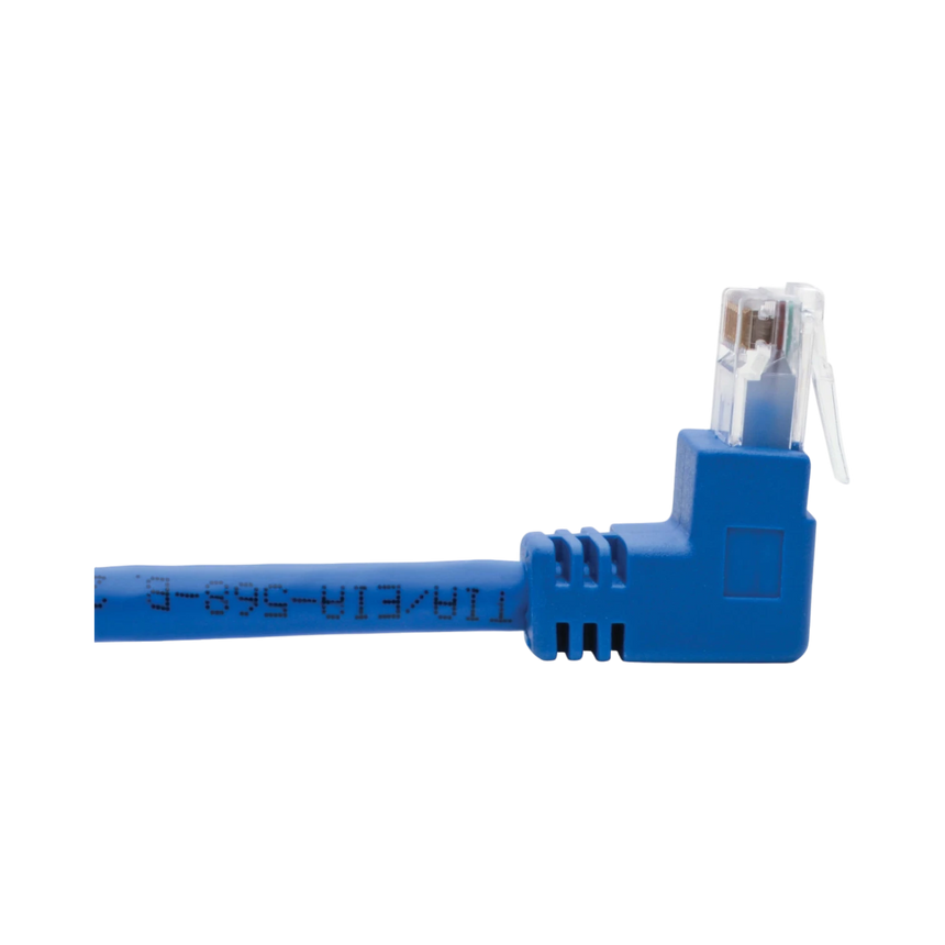 Tripp Lite Up/Down-Angle Cat6 Gigabit Molded UTP Ethernet Cable (RJ45 Up-Angle M to RJ45 Down-Angle M), Blue, 3 ft. (0.91 m) — Being Shipped