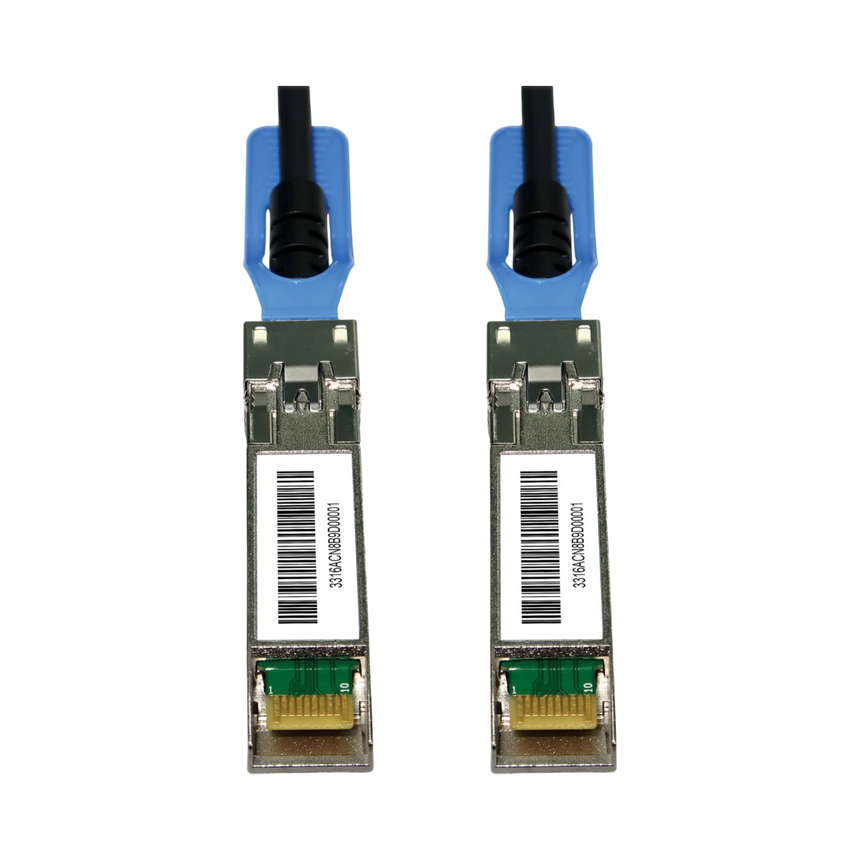 Tripp Lite SFP28 to SFP28 25GbE Passive Twinax Copper Cable (M/M), SFP-H25G-CU3M Compatible, Black, 3 m (9.8 ft.) — Being Shipped
