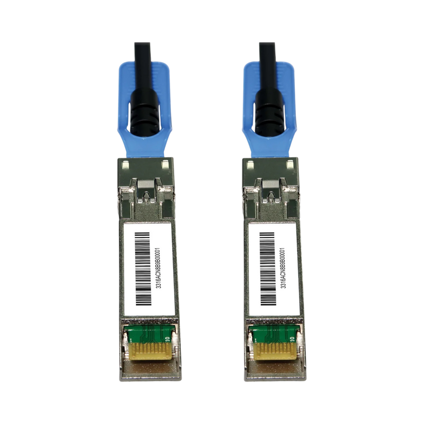 Tripp Lite SFP28 to SFP28 25GbE Passive Twinax Copper Cable (M/M), SFP-H25G-CU1M Compatible, Black, 1 m (3.3 ft.) — Being Shipped