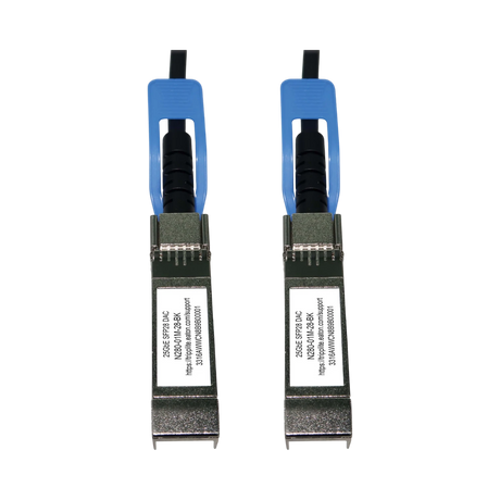 Tripp Lite SFP28 to SFP28 25GbE Passive Twinax Copper Cable (M/M), SFP-H25G-CU1M Compatible, Black, 1 m (3.3 ft.) — Being Shipped